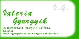 valeria gyurgyik business card