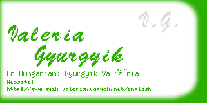 valeria gyurgyik business card